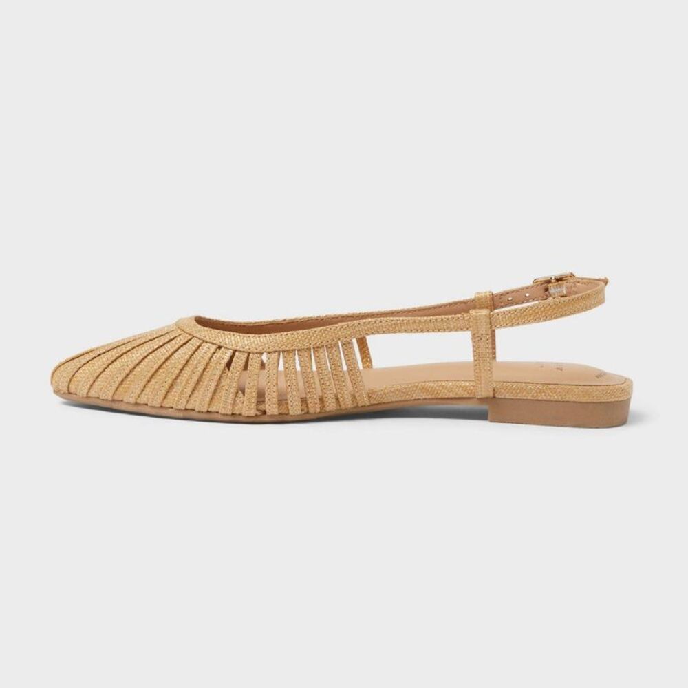 Women’s Marisol Flats with Memory Foam Insole - A New Day Natural 6.5 - Picture 2 of 3